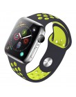 Nowa oddychająca silikonowa opaska sportowa do zegarka Apple 4 5 opaska 44MM 40MM gumka do paska Iwatch 3 2 1 38mm 42mm akcesori