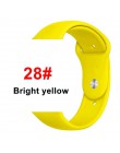 Silikonowy pasek na pasek do Apple Watch 44mm/40mm iwatch 38mm 42mm bransoletka sportowa gumowa bransoletka do zegarka dla apple