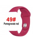 Silikonowy pasek na pasek do Apple Watch 44mm/40mm iwatch 38mm 42mm bransoletka sportowa gumowa bransoletka do zegarka dla apple