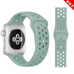 Modny sportowy silikonowy zegarek to apple watch band 42mm 38mm 40mm 44mm bransoletka Nike + Iwatch series 5/4/3/2/1