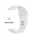 Miękkiego silikonu wymiana opaska sportowa dla 38mm Apple Watch Series1 2 3 4 5 42mm bransoletka na rękę pasek do iWatch edycja 