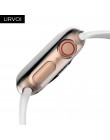 URVOI wyczyść etui do Apple Watch series 54 321 plastikowa osłona ekranu do iWatch 38 42 40 44mm slim fit ultra-cienka ramka