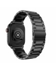 Zespół metalowy kompatybilny z Apple opaski do zegarka seria 4 od 5 do 40mm 44mm opaska ze stali nierdzewnej pasek do iwatch 1/2