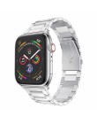 Zespół metalowy kompatybilny z Apple opaski do zegarka seria 4 od 5 do 40mm 44mm opaska ze stali nierdzewnej pasek do iwatch 1/2