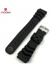 AOOW Generic Watchband zegarek z gumy silikonowej pasek zespoły 18mm 20mm 22mm zegarki pasek wodoodporne paski sportowe 2019 naj