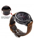 Do Samsung Galaxy Watch 46mm pasek 22mm Premium Vintage szalony koń prawdziwy skórzany pasek do Samsung Gear S3 Frontier Classic