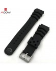 AOOW Generic Watchband zegarek z gumy silikonowej pasek zespoły 18mm 20mm 22mm zegarki pasek wodoodporne paski sportowe 2019 naj