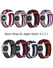 Utkany nylon pasek do zegarka Apple Watch Series 5 4 3 2 pasek kolor klamra Watchband 38 42 MM pasek zastępczy dla iWatch akceso