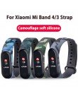 Silikonowa bransoletka dla Xiaomi MiBand 4 3 correa pasek kamuflaż wymiana opaski na nadgarstek pasek dla Xiaomi Miband 4 Band3 