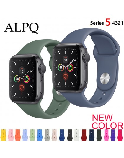 Pasek ALPQ do Apple WatchBand 38 42mm 40 44mm silikonowe oficjalne kolory pasek pasek bransoletka Correa do serii iWatch 5 4 3 2