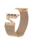 Milanese Loop bransoletka diamentowy pasek do Apple Watch band 38mm 42mm 40mm 44mm iwatch seria 5/4/3/2 stal nierdzewna stalowy 