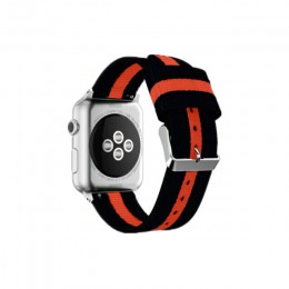 Utkany nylon pasek do zegarka Apple Watch Series 5 4 3 2 pasek kolor klamra Watchband 38 42 MM pasek zastępczy dla iWatch akceso