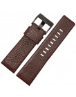 Prawdziwy skórzany pasek od zegarka 22 24 26 27 28 30mm liczi ziarna dla diesel Watch band miękka wygodna bransoletka do zegarka