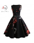 Letnie sukienki damskie 2019 na co dzień z kwiatowym Retro Vintage 50s 60s szata Rockabilly Swing Pinup Vestidos walentynki Part