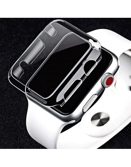 Nowy 1 sztuk przezroczysta ramka Case wyczyść Ultra cienkie ochronne twarde etui na komputer do Apple Watch Series 3 2 1 iwatch 