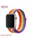 Pasek nylonowy do zegarka apple 5 4 pasek 44mm/40mm zegarek apple pulseira 42mm/38mm iwatch seria 5/4/3/2 kolorowe złącze watchb