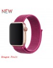 Pasek nylonowy do zegarka apple 5 4 pasek 44mm/40mm zegarek apple pulseira 42mm/38mm iwatch seria 5/4/3/2 kolorowe złącze watchb