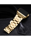 Luksusowy stalowy pasek ze stali nierdzewnej + etui na apple watch 44mm 40mm 42mm 38mm opaska metalowa bransoletka na iWatch ser