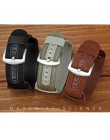 Zegarek nylonowy pasek Watchband skórzany pasek 18mm 20mm 22mm 24mm paski do zegarków srebrny ze stali nierdzewnej stalowa klamr