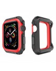 Silikon + PC skrzynka opancerzona do zegarka Apple Watch 5 4 40MM 44MM rama zderzak ochronny pokrywa dla pasek do iwatch serii 3