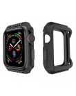 Silikon + PC skrzynka opancerzona do zegarka Apple Watch 5 4 40MM 44MM rama zderzak ochronny pokrywa dla pasek do iwatch serii 3