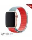 Pasek nylonowy do zegarka apple 5 4 pasek 44mm/40mm zegarek apple pulseira 42mm/38mm iwatch seria 5/4/3/2 kolorowe złącze watchb