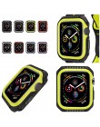 Silikon + PC skrzynka opancerzona do zegarka Apple Watch 5 4 40MM 44MM rama zderzak ochronny pokrywa dla pasek do iwatch serii 3