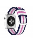 Pasek w barwach nato dla Apple Watch 5 4 zespół 44mm/42mm iwatch 3 zespół 40mm/38m pulseira tkane płótno bransoletka na rękę zeg