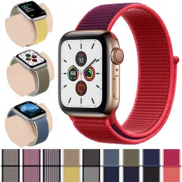 Pętla sportowa do pasek do Apple watch 44mm 40mm 42mm 38mm utkany nylon correa pasek iwatch 4 3 2 1 watchband bransoletka zegark