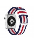 Pasek w barwach nato dla Apple Watch 5 4 zespół 44mm/42mm iwatch 3 zespół 40mm/38m pulseira tkane płótno bransoletka na rękę zeg