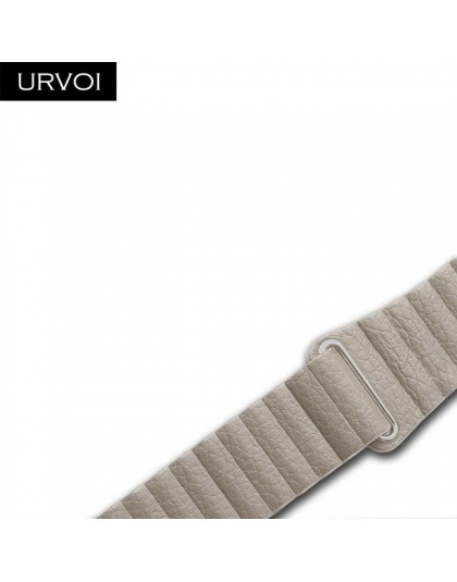 URVOI skórzany pasek dla apple watch serii 5 4 3 2 1 pasek do iwatch 40 44mm miękkie bransoletka z ekologicznej skóry z klamra m