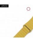 URVOI skórzany pasek dla apple watch serii 5 4 3 2 1 pasek do iwatch 40 44mm miękkie bransoletka z ekologicznej skóry z klamra m