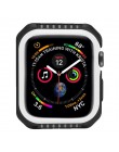 Silikon + PC skrzynka opancerzona do zegarka Apple Watch 5 4 40MM 44MM rama zderzak ochronny pokrywa dla pasek do iwatch serii 3