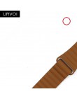 URVOI skórzany pasek dla apple watch serii 5 4 3 2 1 pasek do iwatch 40 44mm miękkie bransoletka z ekologicznej skóry z klamra m