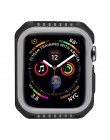 Silikon + PC skrzynka opancerzona do zegarka Apple Watch 5 4 40MM 44MM rama zderzak ochronny pokrywa dla pasek do iwatch serii 3