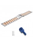 22mm/20mm Watchband Samsung GearLuxury stal nierdzewna biznes wymiana paska od zegarka pasek do Samsung Galaxy zegarek 42mm/46mm