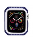 Silikon + PC skrzynka opancerzona do zegarka Apple Watch 5 4 40MM 44MM rama zderzak ochronny pokrywa dla pasek do iwatch serii 3