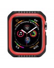 Silikon + PC skrzynka opancerzona do zegarka Apple Watch 5 4 40MM 44MM rama zderzak ochronny pokrywa dla pasek do iwatch serii 3