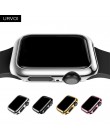 URVOI pokrowiec na Apple Watch series 4 5 galwaniczny błyszczący odbojnik plastikowy twardy osłona ramy dla iWatch slim fit niez