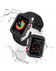 Wytrzymałe opancerzenie gumowa obudowa do Apple Watch 4 3 2 1 40MM 44MM ochronna TPU mocna osłona zabezpieczenie ekranu dla Iwat