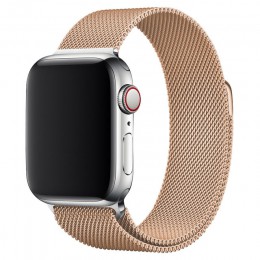 Milanese taśma metalowa 44 40 mm dla I watch seria 5 4 zespoły różowe złoto Apple Watch seria 3 zegarek ze stali nierdzewnej pas