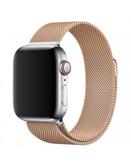 Milanese taśma metalowa 44 40 mm dla I watch seria 5 4 zespoły różowe złoto Apple Watch seria 3 zegarek ze stali nierdzewnej pas