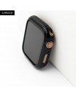 URVOI pokrowiec na Apple Watch series 4 5 galwaniczny błyszczący odbojnik plastikowy twardy osłona ramy dla iWatch slim fit niez