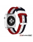 Pasek w barwach nato dla Apple Watch 5 4 zespół 44mm/42mm iwatch 3 zespół 40mm/38m pulseira tkane płótno bransoletka na rękę zeg