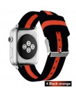 Pasek w barwach nato dla Apple Watch 5 4 zespół 44mm/42mm iwatch 3 zespół 40mm/38m pulseira tkane płótno bransoletka na rękę zeg