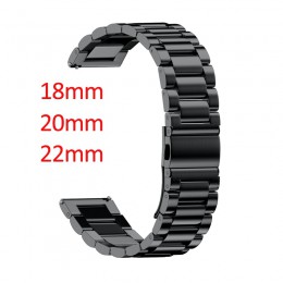 16mm 18mm 20mm 22mm 24mm szerokość pasek ze stali nierdzewnej do Samsung Gear Sport S2 S3 Galaxy 42mm 46mm pasek zegarka metalow