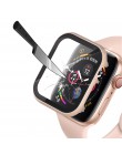 Szkło + rama matel case do Apple Watch 5 4 3 44mm 42mm iwatch band 40mm 38mm metalowy zderzak dookoła ekranu rama ochraniająca