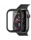 Szkło + rama matel case do Apple Watch 5 4 3 44mm 42mm iwatch band 40mm 38mm metalowy zderzak dookoła ekranu rama ochraniająca