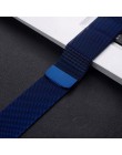 Milanese Loop bransoletka magnetyczna pasek do iwatch 4 5 40mm 44mm opaska ze stali nierdzewnej do Apple Watch Band seria 1 2 3 