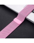 Milanese Loop bransoletka magnetyczna pasek do iwatch 4 5 40mm 44mm opaska ze stali nierdzewnej do Apple Watch Band seria 1 2 3 